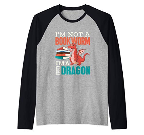 Book reader librarian book lover teacher Camiseta Manga Raglan