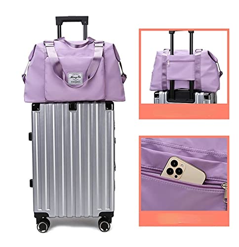 Foldable Travel Bag Luggage Storage for Sports Gym Water Resistant Nylon Canvas Duffel for Men, Women 32 Liter Wandf Foldable Travel Duffel Bag Sports Gym Water XB01 Fruitgreen