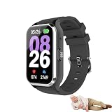 hKjPlvf Reloj Inteligente Mayores 4G GPS Tracker Ritmo Cardiaco Presion SOS Caida Pantalla HD 1.6 Pulgadas Bateria 7 Dias 3 Colores Negro Plata Oro Rosa Regalo Seguridad Ancianos Silver