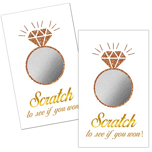 Haizct 50 Pack Fall Diamond Bridal Shower Scratch Off Game Cards