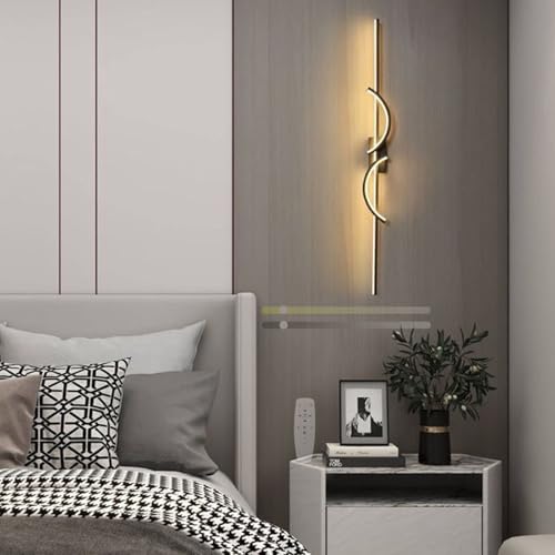 Apliques de Salón de Aluminio Negro Lámpara de Pared Minimalista con Diseño de Vanguardia