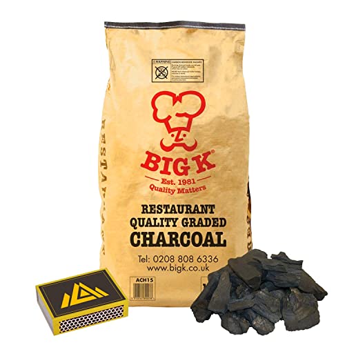 Perfectonish Restaurant Grade Charcoal for Grilling and Smoking-Fast Lighting, Long-Lasting White Quebracho Lumpwood Charcoal for BBQ, Big Green Egg Odorless & Non-Toxic 15 Kg Bag