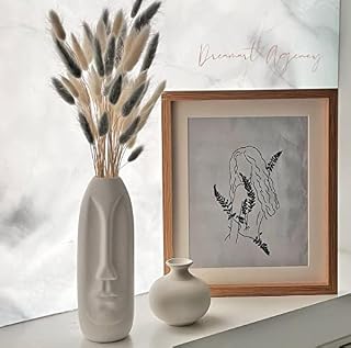 VELAFEE 60PCs Mix Sweet Dried Flowers Bunny Tails Pampas Grass Decor for Home Decor 45cm-17.7inches, Rabbit Tails Dried Flowers Bouquet, Best for Boho Decor, Table Decoration, Bedroom Decor