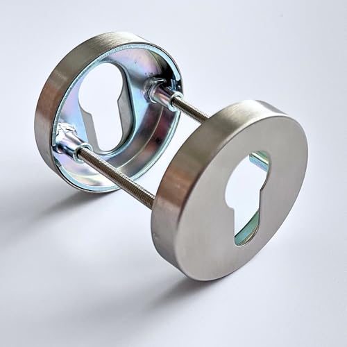 Sempro 2 runde PZ Rosetten aus V2A Edelstahl für Außenbereich