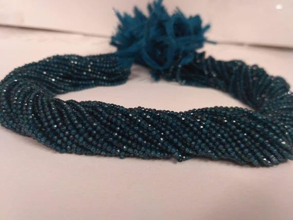 Perles rondelles de topaze AAA azur de 2mm facettées pour un éclat et une finesse incomparables