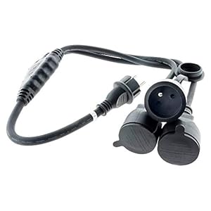 Zenitech 193417 CEE-Verlängerungskabel 3 Têtes