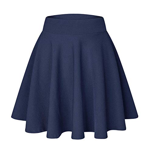 YOUCHAN Falda Mujer Falda Plisada Básica Patinador Elástica Multifuncional Corta Falda