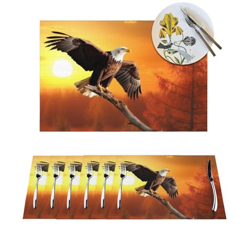 Set de table en vinyle coucher de soleil décoration cuisine chic