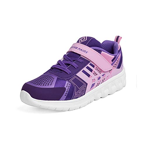 Dream Pairs Girls Kd18002K Lightweight Breathable Running Athletic Sneakers Shoes Pink Purple, Size 1 M Us Little Kid #TOP6