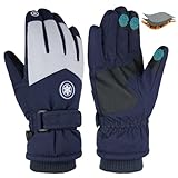 Waterproof Snow Gloves for Skiing, Touchscreen Winter Gloves, Unisex Windproof Design