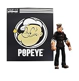 Well blow Me down! Mezco welcomes the ocean's most renowned spinach-loving sailor, Popeye, into the One: 12 Collective. The One: 12 Collective Popeye figure includes two masterfully crafted head portraits: a stern stare and a salty glare. Authentically presented in his classic Sailor clothing and a removable Pea coat, Popeye comes complete with a wide range of accessories including: a functional drawstring duffle bag, a collapsible spy glass, a compass with hinged lid, two Spinach cans, three di
