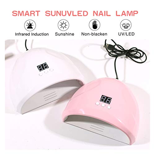 Automatyczna lampa utwardzająca Polygel o mocy 36 W(Pink)