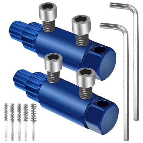 2PCS Broken Pipe Extractor Tool with 2 Hex Wrenches, Stripped Screw Extractor & Broken Faucet Removal Tool, Fits 1/2" to 1" Pipes, Pipe Extractor Tool with 5 Stainless Steel Brushes for Drill