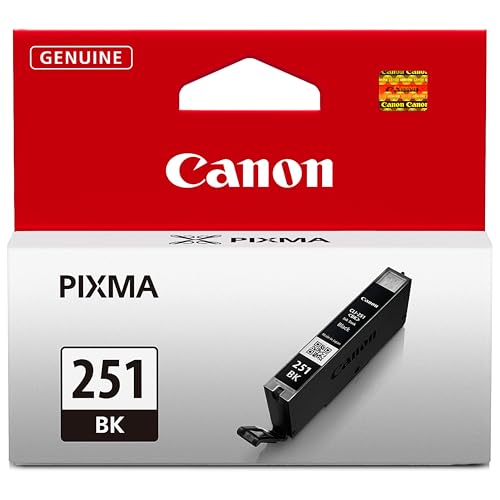 Canon CLI-251 Genuine Black Ink Tank, Compatible with MG6320, IP7220 & MG5420, MX922, MG5520, MG6420, MG7120, iX6820, iP8720, MG7520, MG6620, and MG5620 Printers