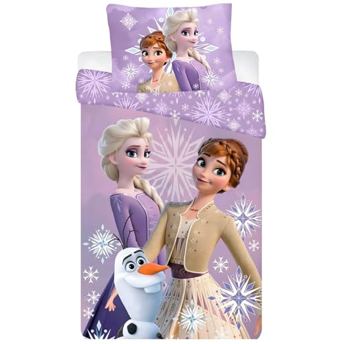 Disney Frozen Bettwäsche-Set für Juniorbett | 100x135 cm Bettbezug &...