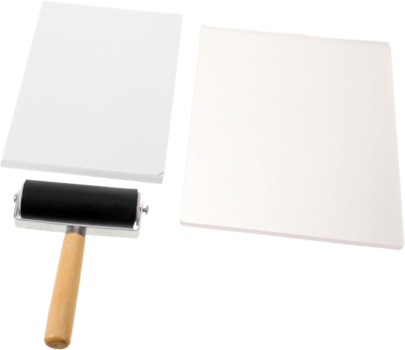 COHEALI 1set Reusable Gel Printing Plate with Brush Roller for Monoprinting and Printmaking for Single-Color Printing and Stamp Art for Arts Crafts and Scrapbooking Projects
