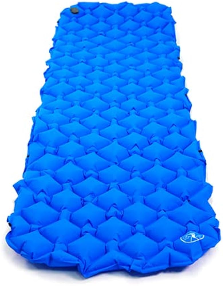 Amazon.co.jp: A.S.F. OUTDOOR エアーマット (Blue) 超軽量 約460g 厚