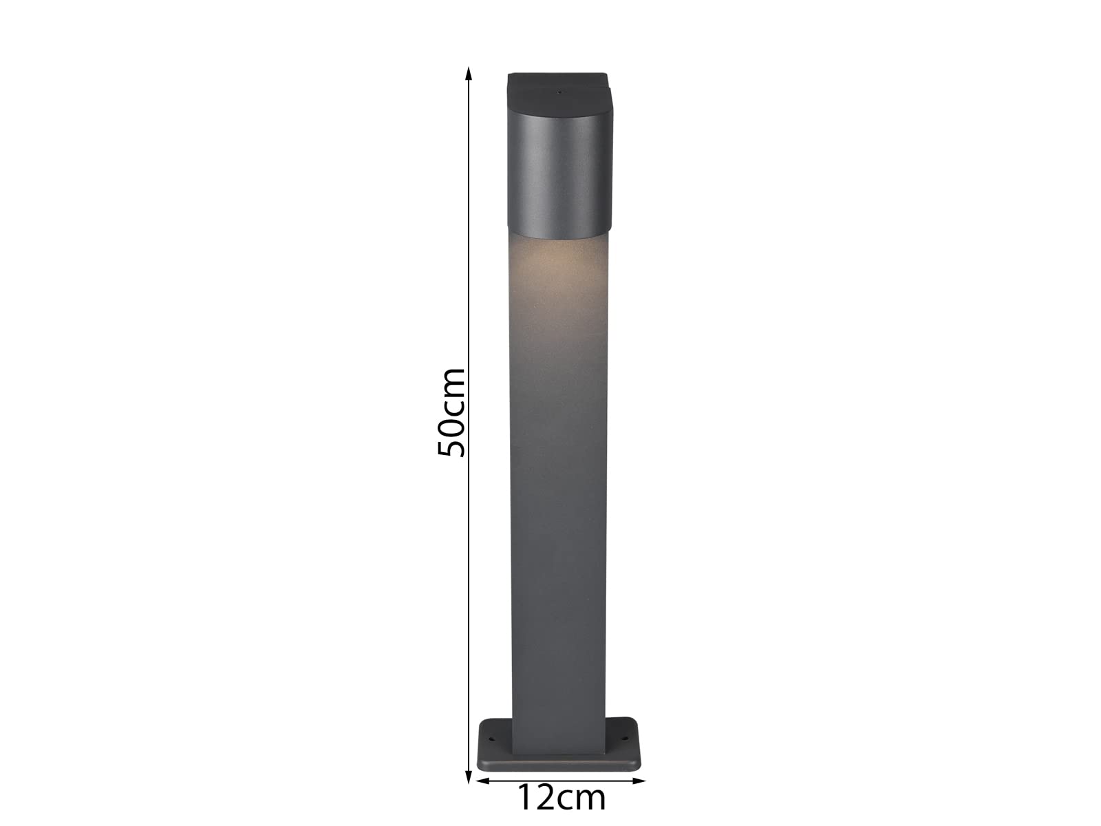 Trio Leuchten Luminaire d'extérieur Roya 504260142, en aluminium moulé sous pression, anthracite, sans 1 ampoule GU10