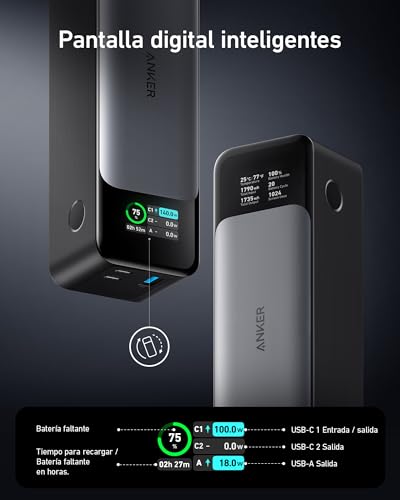 Miniatura 3 de Anker Zolo Power Bank 24.000mAh 140W con Tres Puertos USB C