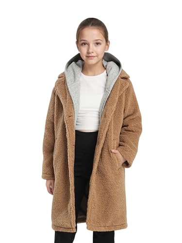 solomate Girls Fleece Jacket - Girls' Outerwear Jackets & Coats Long Fall Lightweight Dress Coat for Kids4