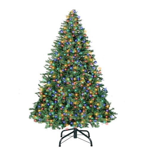 ININ 4FT Prelit Christmas Spruce Artificial Tree with Led Lights, Lighted Christmas Tree，Hinged...