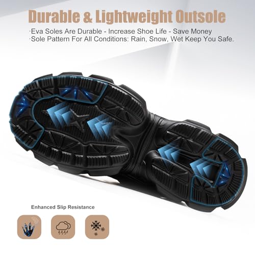 Steel Toe Shoes for Women Men Wide Non Slip Composite Work Sneakers Indestructible Comfortable Safety Tennis Shoes Lightweight Breathable Construction Sneakers Puncture Proof Ergonomic Design4