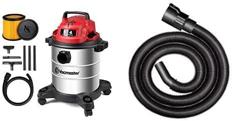 Vacmaster Red Edition VOC508S 1101 Stainless Steel Wet Dry Shop Vacuum 5 Gallon with 6 ft. Hose
