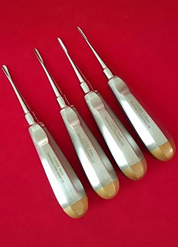 Miniatura 4 de Juego de 4 piezas recto de extracción dental extractor LUXATING elevador de acero inoxidable alemán