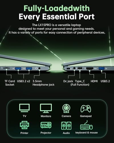 Image of ACEMAGIC 2026 Laptop Computer with AMD Ryzen 7 5825U, 8-Core Processor (Up to 4.5GHZ), 16GB DDR4 RAM 512GB NVMe SSD, 15.6 inch Full HD IPS Display, WiFi 6, Bluetooth 5.2, Type C, Dual Speakers