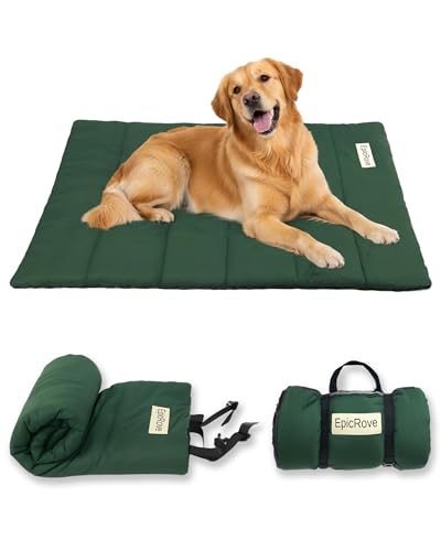 EpicRove Tappetino per Cani Impermeabile e Imbottito (110 × 68 cm) – Antiscivolo, Resistente ai Morsi, Lavabile in Lavatrice, Pieghevole – per Interni ed Esterni
