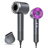 【2025年革新モデル・5億マイナスイオン】 ドライヤー 大風量 速乾 1400W 高速風 4段階温度＆3段階風量 ヘアドライヤー 軽量 過熱防止 磁吸ノズル付 携帯用ドライヤー 静音 コンパクト 日本向け設計 旅行用/家庭用 (グレー)
