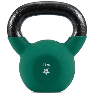 Yes4All Kettlebell 2-20kg en fonte avec revêtement en néoprène, Kettlebells multicolores