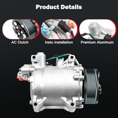 Image of cciyu Air Conditioning Compressor Fit for Honda Civic CR-V for Acura RDX