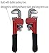 Small Pipe Wrench, 6 Inch Adjustable Plumbers Wrench Mini Plumbing Tools Straight Heavy Duty for Tight Spaces(1PC)