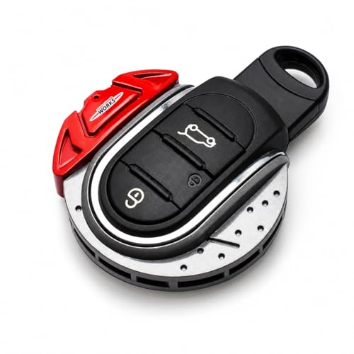 YaaGoo Coque de clé au design disque de frein pour Mini Cooper F55 F56 F57 F54 F60 2014-2019(Rouge)