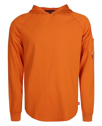 BOCOMAL FR Hooded T Shirts Heather Series 6oz Flame Resistant NFPA2112 CAT2 Fire Retardant Hoodies Work Shirt