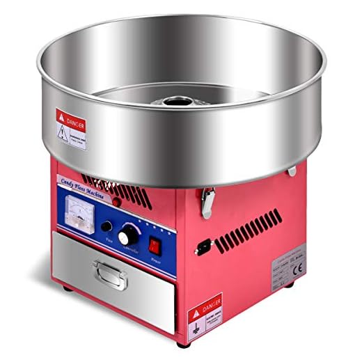 Giantex Cotton Candy Machine Electric Cotton Candy Maker Commercial Cotton Candy Machine for Kids, Carnival, Party, Pink