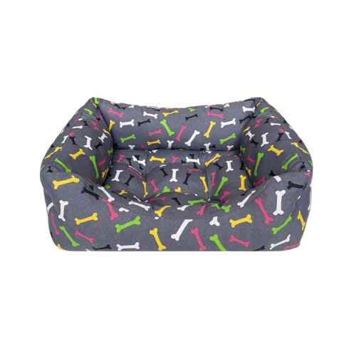 Acomoda Textil – Cama para Perros de Tela, Cuna Mascotas Resistente y Lavable. Cojín Colchoneta para Perros y Gatos Antideslizante, Cómodo, Mullido, Adaptable y Duradero. (Pequeño, 52x42x20 cm)