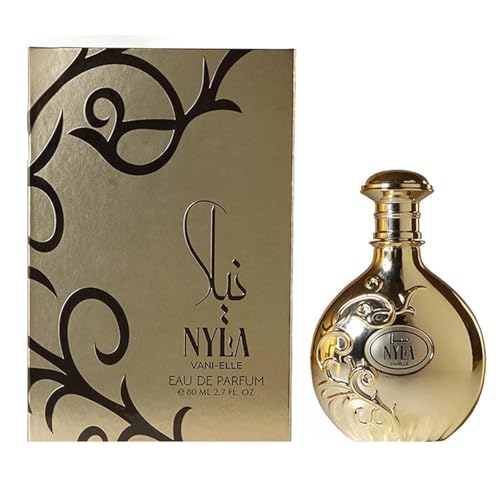 Nyla Perfume Vanielle Eau de Body Spray – Spray Corporal De Vainilla y Caramelo, Aroma Dulce y Sensual, Fragancia duradera, Para Mujer, Elegante Frasco En Oro Rosa, 80 ml (Nyla Vani-Elle)