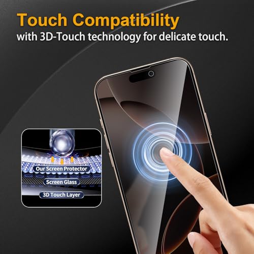 Protecteurs écran de confidentialité pour iPhone 16 Pro Max noir - 2