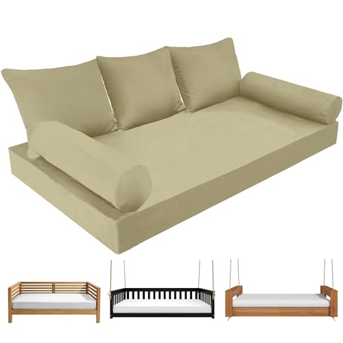 Outdoor Daybed Cushion Cover 6PCS Twin Porch Swing Mattress