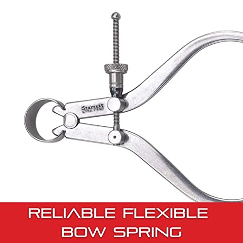 Starrett Yankee Spring-Type Caliper With Hardened Fulcrum Stud, Bow Spring And Quick Adjusting Spring Nut - 6" Size And Capacity, Spring Joint Type - 73B-6 #TOP4
