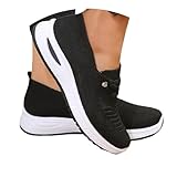 Zapatillas Ortopédicas para Mujer - Zapatos de Malla Transpirable sin Cordones con Soporte de Arco, Calzado Cómodo y Ligero Antideslizante para Caminar, Verano Casual y Trabajo