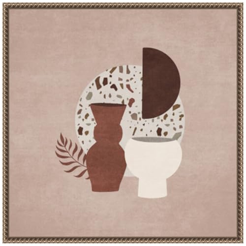 Amanti Art Framed Canvas Wall Art 22x22 Terrazzo 2 by