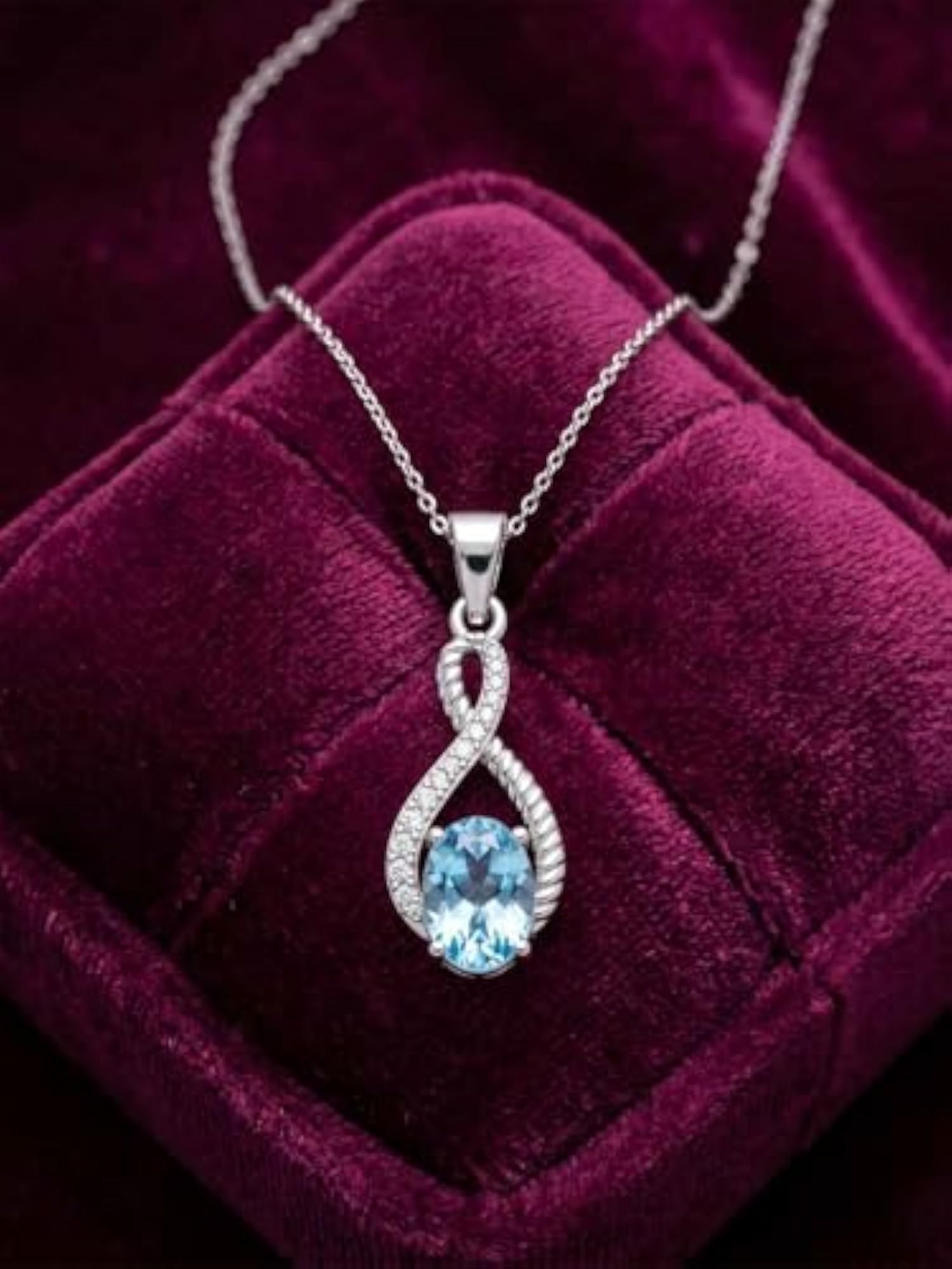 Women's 925 Silver Sky Pendant Necklace with Chain