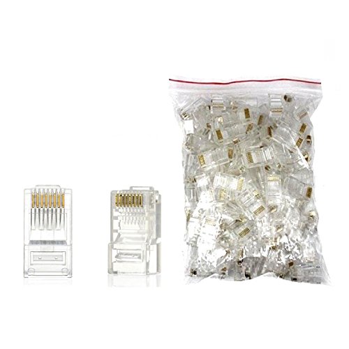 RJ-45 Cat6 UTP Connector LAN Ethernet Plug Network (50/100/200/500/1000 Pack) (200)