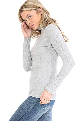 Image of Women's Lightweight Long Sleeve Turtleneck Top Pullover Sweater (S-3XL)