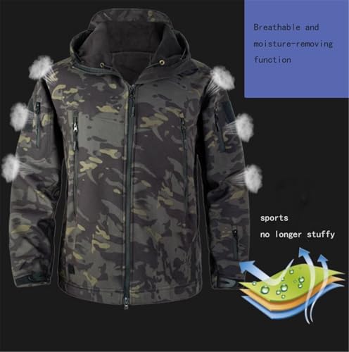 Ternos Esqui Homens Duas Partes, Inverno Quente Ao Ar Livre Camuflagem À Prova De Vento À Prova Dwin