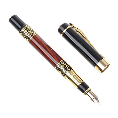 Imitation Red Wood Flower Medium Nib 0.5mm Fountain Pen Supplies Easy to operate Attractive design