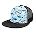 Produktbild Baseballkappe mit lustigem Cartoon-Hai und tropischen Fischen für Damen und Herren, verstellbar, Netzstoff, Snapback-Hüte, 6 Panel-Kappen, Polo-Stil, Dad-Hut, Unisex, Schwarz